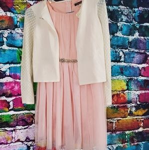 Pink dress w/cardigan